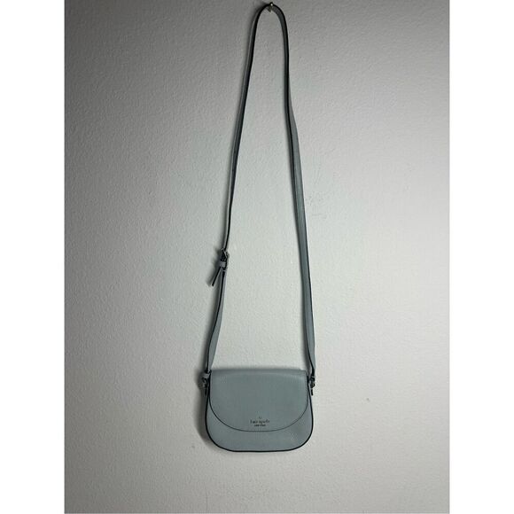 Kate Spade Leila Mini Flap Crossbody Avalon Mist Green Blue See Description - Picture 3 of 16